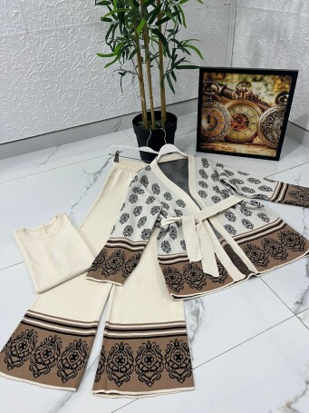 656 3LÜ DAMASK DESEN 3LÜ TAKIM - 2