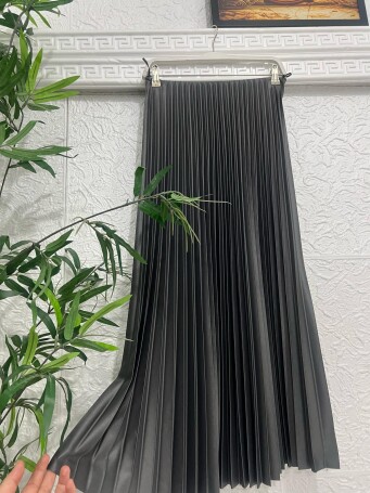 1001 HENZA DERİ GÖRÜNÜMLÜ ETEK FÜME 