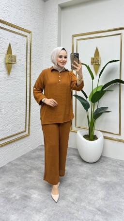 MÜSLİN PANTOLON TAKIM TABA - 2