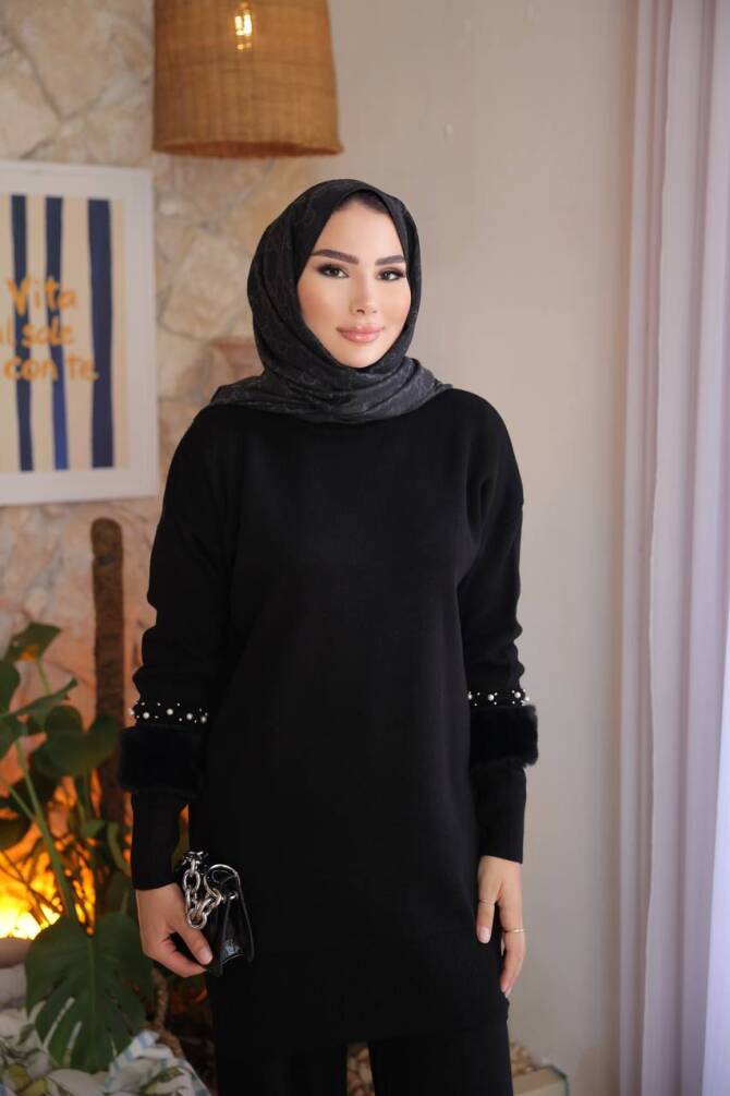TP1045 TRİKO TAKIM SİYAH - 1