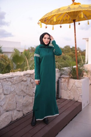  508 TRİKO ELBİSE YEŞİL - 1
