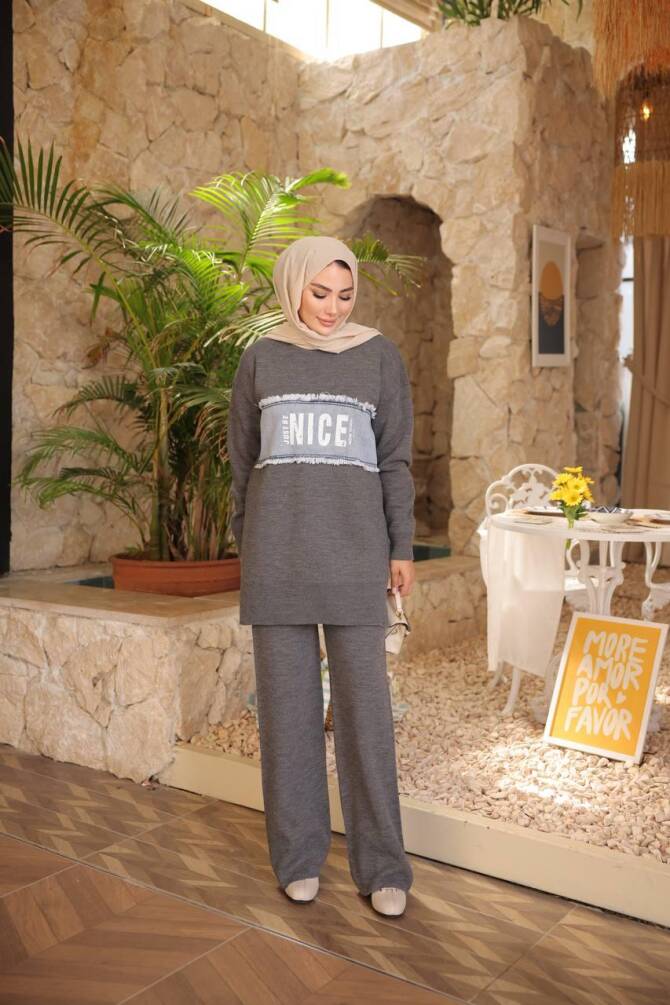 1094 TRİKO TAKIM GRİ - 1