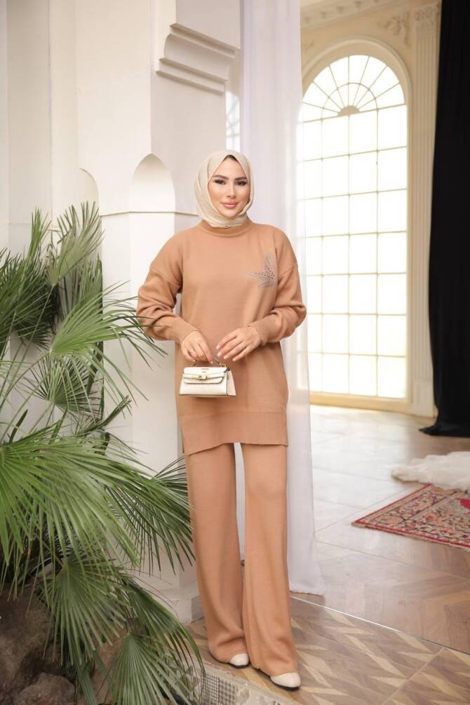 1053 TRİKO TAKIM CAMEL - 1