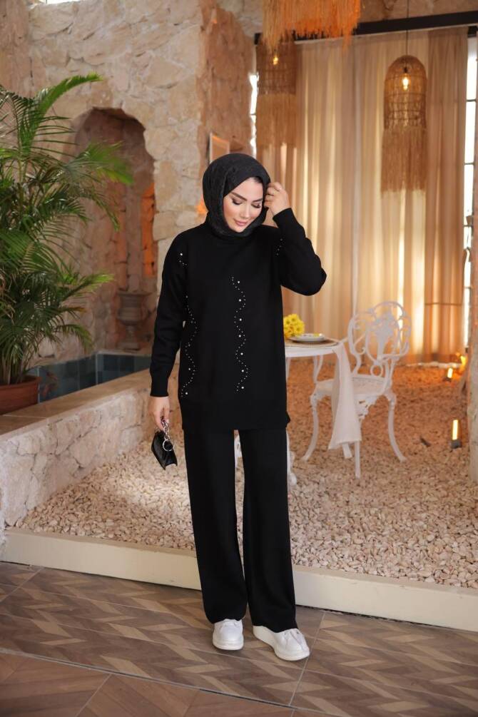 1041 TRİKO TAKIM SİYAH - 2