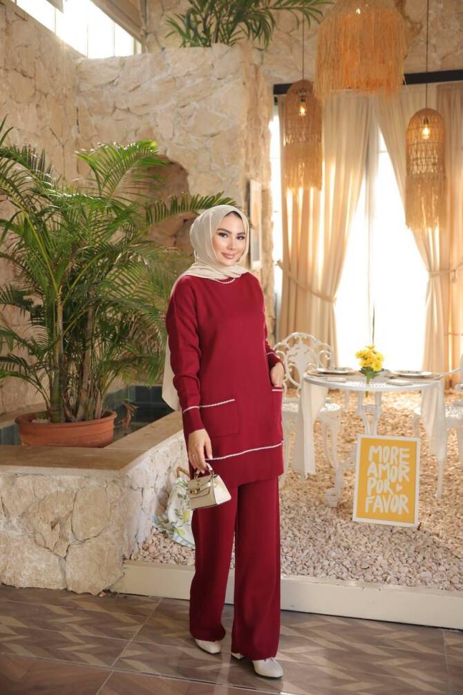 1072 TRİKO TAKIM KIRMIZI - 1