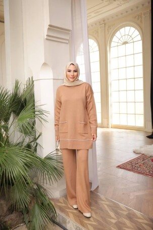 1072 TRİKO TAKIM CAMEL - 1