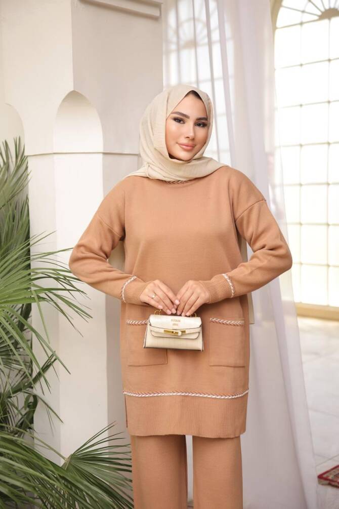 1072 TRİKO TAKIM CAMEL - 2
