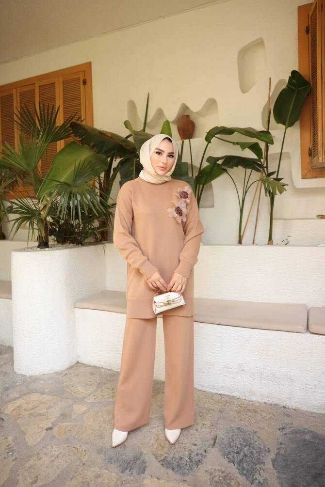 1036 TRİKO TAKIM CAMEL - 1