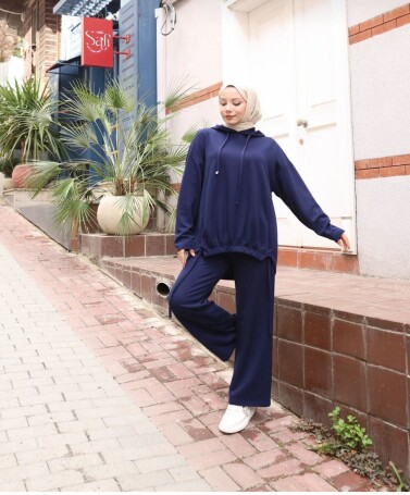MS005 OYSHO LASTİKLİ TAKIM LACİVERT - 1