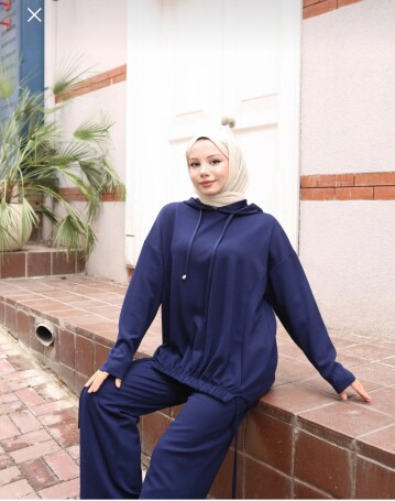MS005 OYSHO LASTİKLİ TAKIM LACİVERT - 2
