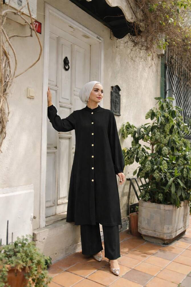 103 SAÇ ÖRGÜ TAKIM SİYAH - 1