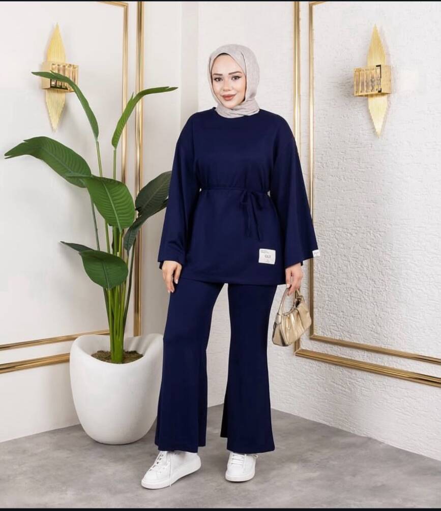 106 OYSHO KUMAŞ TAKIM LACİVERT - 1