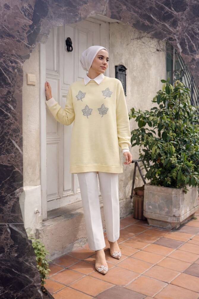 110 TAŞLI TUNİK SARI - 1
