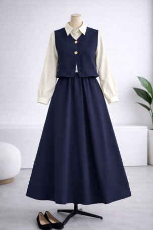 KOD 1286 TAKIM LACİVERT - MODA SZN